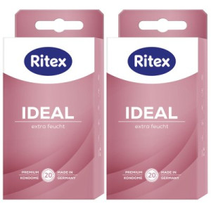 Ritex Ideal Kondome 2 x 20 Stück extra feucht mit extra viel Gleitmittel