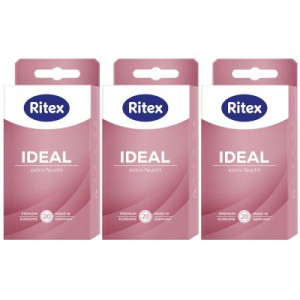 Ritex Ideal Kondome 3 x 20 Stück extra feucht mit extra viel Gleitmittel