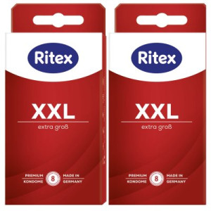 Ritex XXL Kondome 2 x 8 Stück extra groß hochelastisch und gefühlsintensiv