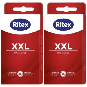Ritex XXL Kondome 2 x 16 Stück extra groß hochelastisch und gefühlsintensiv