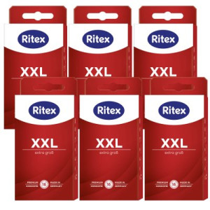 Ritex XXL Kondome 6 x 16 Stück extra groß hochelastisch und gefühlsintensiv