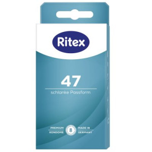 Ritex 47 Kondome 8 Stück Schlanke Passform Sicheres Gefühl bei schlankeren Größen