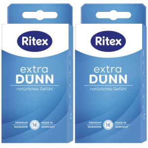 Ritex Extra Dünn Kondome 2 x 16 Stück für ein besonders natürliches Gefühl
