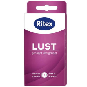 Ritex Lust Kondome 8 Stück Genoppt & Gerippt für intensive Gefühle
