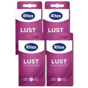 Ritex Lust Kondome 4 x 8 Stück Genoppt & Gerippt für intensive Gefühle
