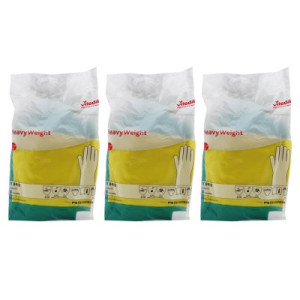 Vileda Heavy Weight Der Rohbuste Naturlatex Handschuh 3 x Gelb Grün Größe XL