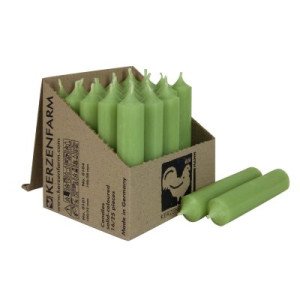 25 Stabkerzen Jadegrün 100 x 22 mm Kerzenfarm Kerzen Candle