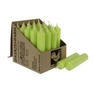 25 Stabkerzen Pastellgrün 100 x 22 mm Kerzenfarm Kerzen Candle