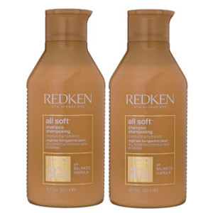 Redken All Soft 2 x 300 ml Shampoo für gute Kämmbarkeit & Glanz