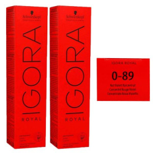 Schwarzkopf Igora Royal 2 x 60 ml 0-89 rot violett Haarfarbe Cremefarbe
