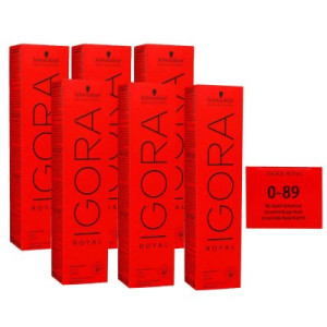 Schwarzkopf Igora Royal 6 x 60 ml 0-89 rot violett Haarfarbe Cremefarbe