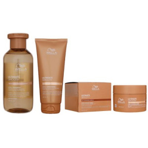 Wella Ultimate Smooth Shampoo 250 ml & Conditioner 200 ml & Maske 150 ml