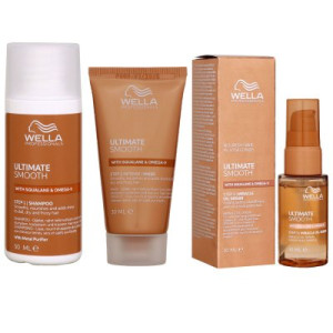 Wella Ultimate Smooth Shampoo 50 ml & Mask 30 ml Miracle Oil Serum 30 ml