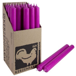 25 Stabkerzen Fuchsia 250 x 22 mm Kerzenfarm Kerzen Candle