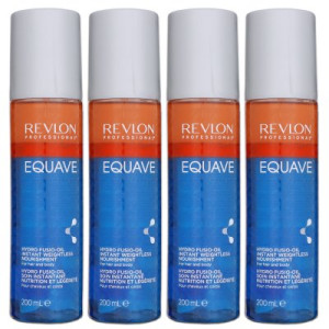 Revlon Equave Hydro Fusio Oil 4 x 200 ml Conditioner Leave In für Körper und Haar