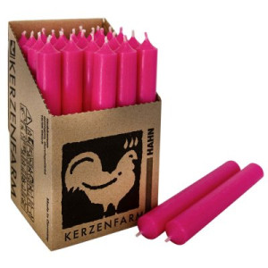 25 Stabkerzen Neon Pink - Neon Pink 180 x 22 mm Kerzenfarm Kerzen Candle