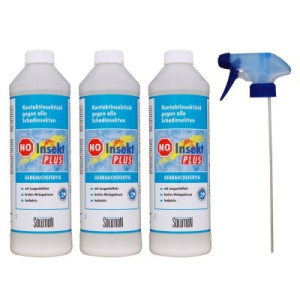 Solution No-Insekt Plus 3 x 500 ml Vertreibungs - Kontaktinsektizid