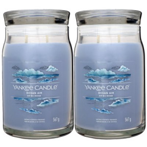 Yankee Candle Signature Ocean Air 2 Docht Duftkerze im Glas 2 x 567 g Housewarmer