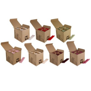 64 Stabkerzen 110 x 13 mm Kerzenfarm Kerzen Candle - Dunkelrot - Dark Red