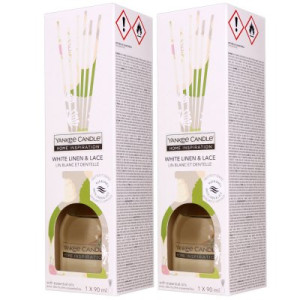 Yankee Candle Home Inspiration Reed Diffuser Raumduft 2 x 90 ml White Linen & Lace