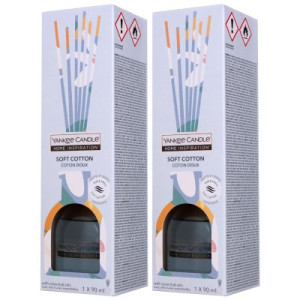 Yankee Candle Home Inspiration Reed Diffuser Raumduft 2 x 90 ml Soft Cotton