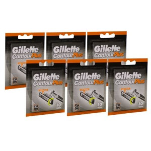 Gillette Contour Plus Rasierklingen 6 x 10 Stück Klingen Herren