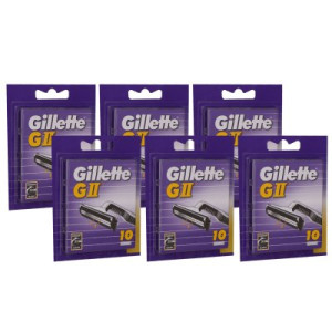 Gillette GII Rasierklingen 6 x 10 Stück Klingen