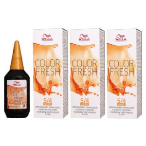 Wella Color Fresh Tönungsliquid 3 x 75 ml 5/4 hellbraun rot