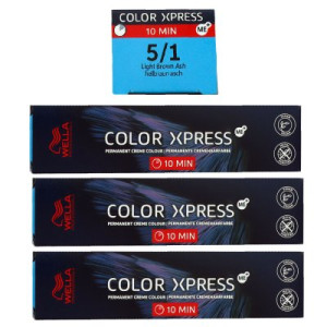 Wella Color Xpress 60 ml 3 x 5/1 hellbraun asch Haarfarbe