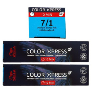 Wella Color Xpress 60 ml 2 x 7/1 mittelblond asch Haarfarbe