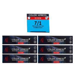 Wella Color Xpress 60 ml 6 x 7/1 mittelblond asch Haarfarbe