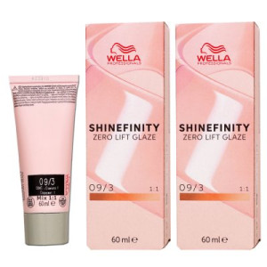 Wella Shinefinity Glaze Warm 2 x 60 ml 09/3 Golden Honey Tönung