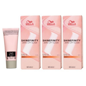 Wella Shinefinity Glaze Warm 3 x 60 ml 09/3 Golden Honey Tönung
