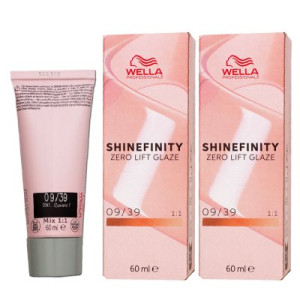 Wella Shinefinity Glaze Warm 2 x 60 ml 09/39 Iridescent Gold Tönung
