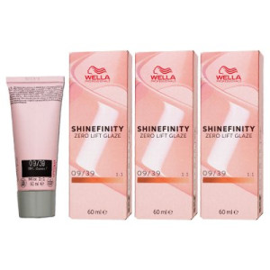 Wella Shinefinity Glaze Warm 3 x 60 ml 09/39 Iridescent Gold Tönung