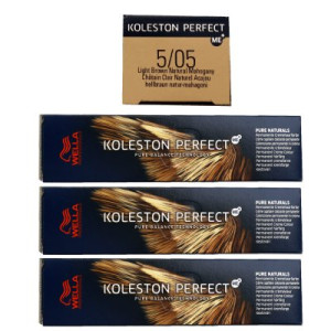 Wella Koleston Perfect Pure Naturals 3 x 60 ml 5/05 hellbraun natur mahagoni