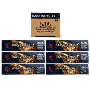 Wella Koleston Perfect Pure Naturals 6 x 60 ml 5/05 hellbraun natur mahagoni