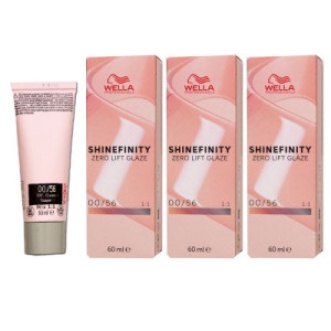 Wella Shinefinity Glaze Cool 3 x 60 ml 00/56 Rose Booster Tönung
