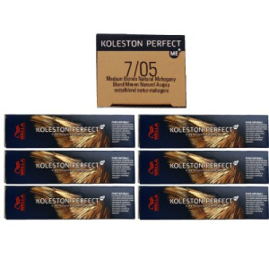 Wella Koleston Perfect Pure Naturals 6 x 60 ml 7/05 mittelblond natur mahagoni