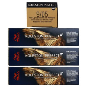 Wella Koleston Perfect Pure Naturals 3 x 60 ml 9/05 lichtblond natur mahagoni