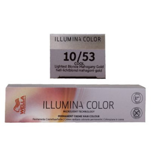 Wella Illumina 60 ml 10/53 hell lichtblond mahagoni gold permanente Cremehaarfarbe