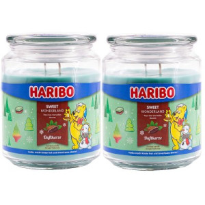 Haribo Sweet Wonderland 2 x 510 g Gummibären Duftkerze im Glas