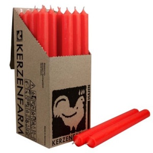 25 Stabkerzen Neon Orange 250 x 22 mm Kerzenfarm Kerzen Candle