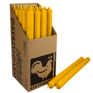 25 Stabkerzen Currygelb 250 x 22 mm Kerzenfarm Kerzen Candle