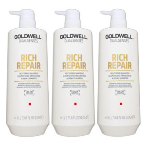 Goldwell Rich Repair 3 x 1000 ml Shampoo für strapaziertes Haar