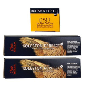 Wella Koleston Perfect ME Rich Naturals 2 x 60 ml 6/98 dunkelblond cendre pearl