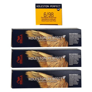 Wella Koleston Perfect ME Rich Naturals 3 x 60 ml 6/98 dunkelblond cendre pearl