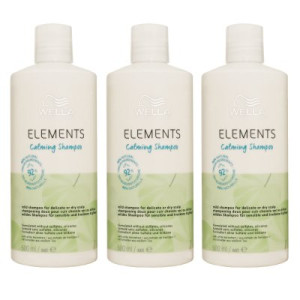 Wella Elements Calming Shampoo 3 x 500 ml mildes Shampoo