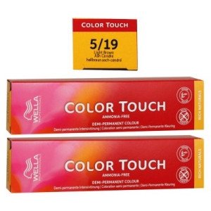 Wella Color Touch Rich Naturals 2 x 60 ml 5/19 hellbraun asch cendre