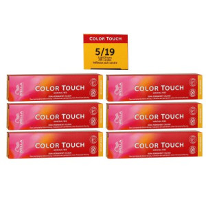 Wella Color Touch Rich Naturals 6 x 60 ml 5/19 hellbraun asch cendre